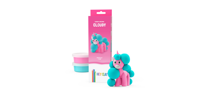 Hey Clay Modeling Clay Unicorn Set 3 Pieces