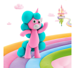 Hey Clay Modeling Clay Unicorn Set 3 Pieces