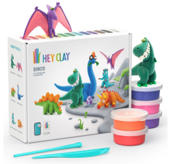 Hey Clay Modeling Clay Dinos Set 15 Pieces