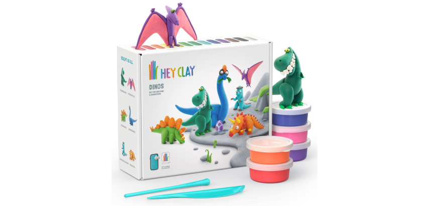 Hey Clay Modeling Clay Dinos Set 15 Pieces