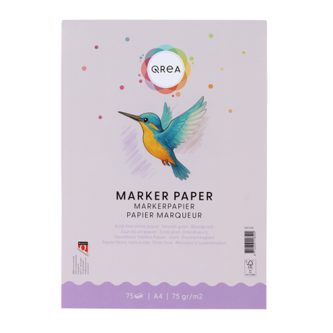 Bloc marqueur Qrea A4 75g 75 feuilles