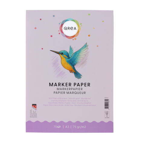 Bloc marqueur Qrea A3 75g 75 feuilles