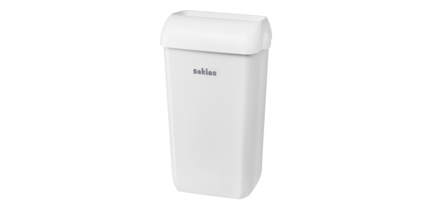 Afvalbak Satino open inworp 23 liter wit 332580