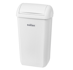 Poubelle hygiène féminine Satino 23 litres blanc 332590