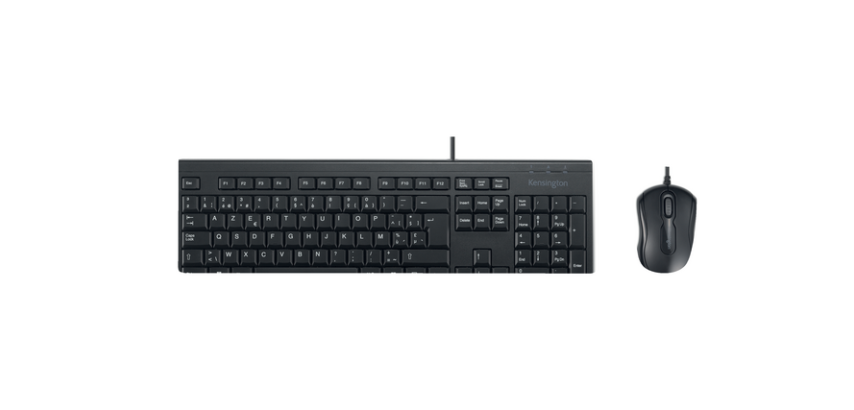 AZERTY-Tastatur + Kensington EQ KM100 kabelgebundene Maus