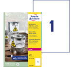 Avery Label L4775-100 210x297mm 100 labels
