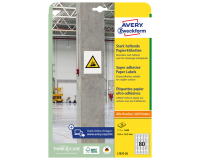 Paper labels 35.6 x 16.9 mm ultra-adhesive white - Box of 1600