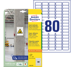 Etiquette Avery L7872-20 35,6x16,9mm 1600 étiquettes