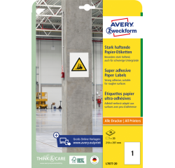 Etiket Avery Zweckform L7877-20 210x297mm 20 etiketten