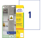 Etiket Avery L7877-20 210x297mm 20 stuks