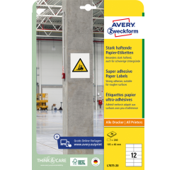 Etiket Avery Zweckform L7875-20 105x48mm 240 etiketten