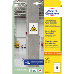 Etiquette Avery Zweckform L7875-20 105x48mm 240 étiquettes