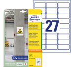 Etiquette Avery L7874-20 63,5x29,6mm 540 étiquettes