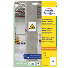 Etiket Avery Zweckform L7876-20 105x148mm 80 etiketten