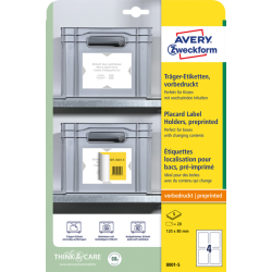 Positioneeretiket Avery Zweckform 8001 120x80mm bedrukt 20 etiketten