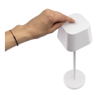 Lampe de table Securit Georgina LED rechargeable dimmable blanc