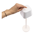 Lampe de table Securit Georgina LED rechargeable dimmable blanc