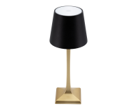 Securit Roma rechargeable dimmable black-gold LED table lamp