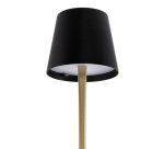 Lampe de table Securit Roma LED rechargeable dimmable noir-or