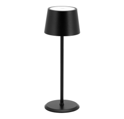 Lampe de table Securit MonteCarlo LED rechargeable dimmable noir