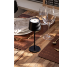 Lampe de table Securit MonteCarlo LED rechargeable dimmable noir