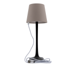 Lampe de table Securit Milano LED rechargeable dimmable taupe-noir