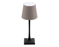 Securit Milano rechargeable dimmable LED table lamp taupe-black