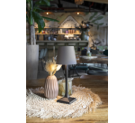 Lampe de table Securit Milano LED rechargeable dimmable taupe-noir