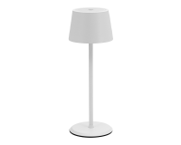 White rechargeable dimmable Securit MonteCarlo LED table lamp