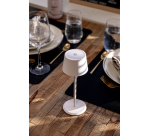 Lampe de table Securit MonteCarlo LED rechargeable dimmable blanc