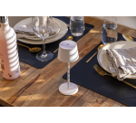 Lampe de table Securit MonteCarlo LED rechargeable dimmable blanc