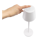 Lampe de table Securit Feline LED rechargeable dimmable blanc