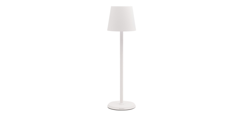 Securit Feline LED rechargeable dimmable white table lamp