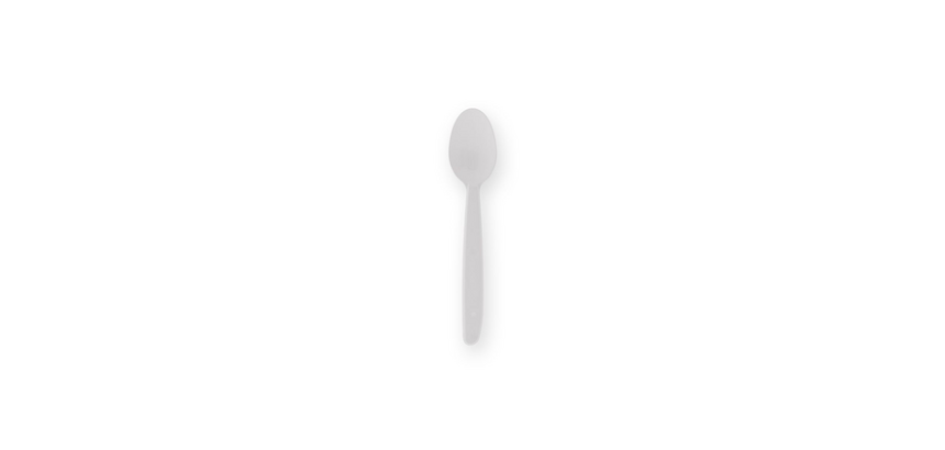 Cuillère à café IEZZY réutilisable PP 130mm blanc 50 pièces