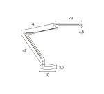 Bureaulamp Unilux Mamboled 2.0 led grijs