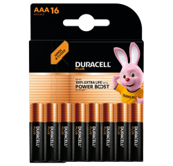Batterij Duracell Plus Powerboost 16x AAA