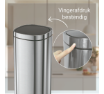 Poubelle Desq Touch 50 litres acier inoxydable argent