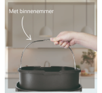 Poubelle Desq Touch 50 litres acier inoxydable argent