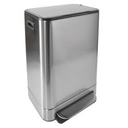 Poubelle à pédale Desq 40 litres acier inoxydable argent