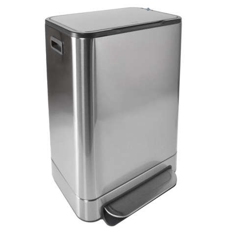 Poubelle à pédale Desq 40 litres acier inoxydable argent