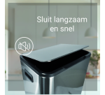 Poubelle à pédale Desq 40 litres acier inoxydable argent
