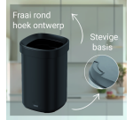 Desq Trash Can Open 20 Liters Black Metal