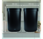 Desq Trash Can Open 20 Liters Black Metal