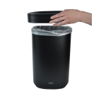Desq Trash Can Open 20 Liters Black Metal