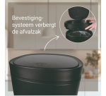 Desq Touch Trash Can 30 liters black stainless steel