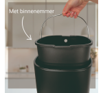 Desq Touch Trash Can 30 liters black stainless steel