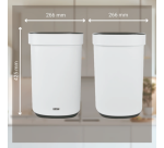 Poubelle Desq ouverte 20 litres métal blanc