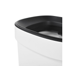 Poubelle Desq ouverte 20 litres métal blanc