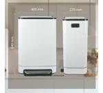 Pedal Bin Desq 40 Liters White Stainless Steel
