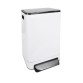 Poubelle à pédale Desq 40 litres acier inoxydable blanc